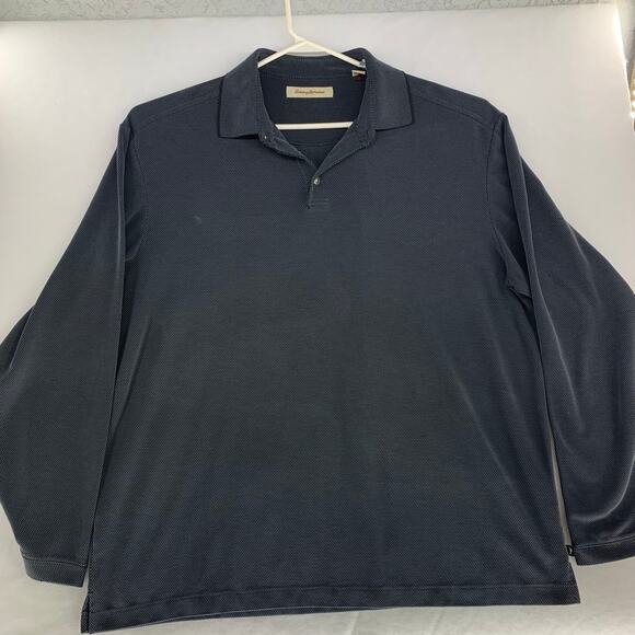 Tommy Bahama Long Sleeve Polo Charcoal Grey Size XL - Picture 1 of 13